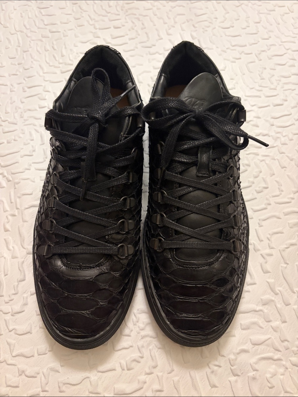 FILLING PIECES SNEAKER Low Black Men’s Size EU 40 Lace Up faux snakeskin